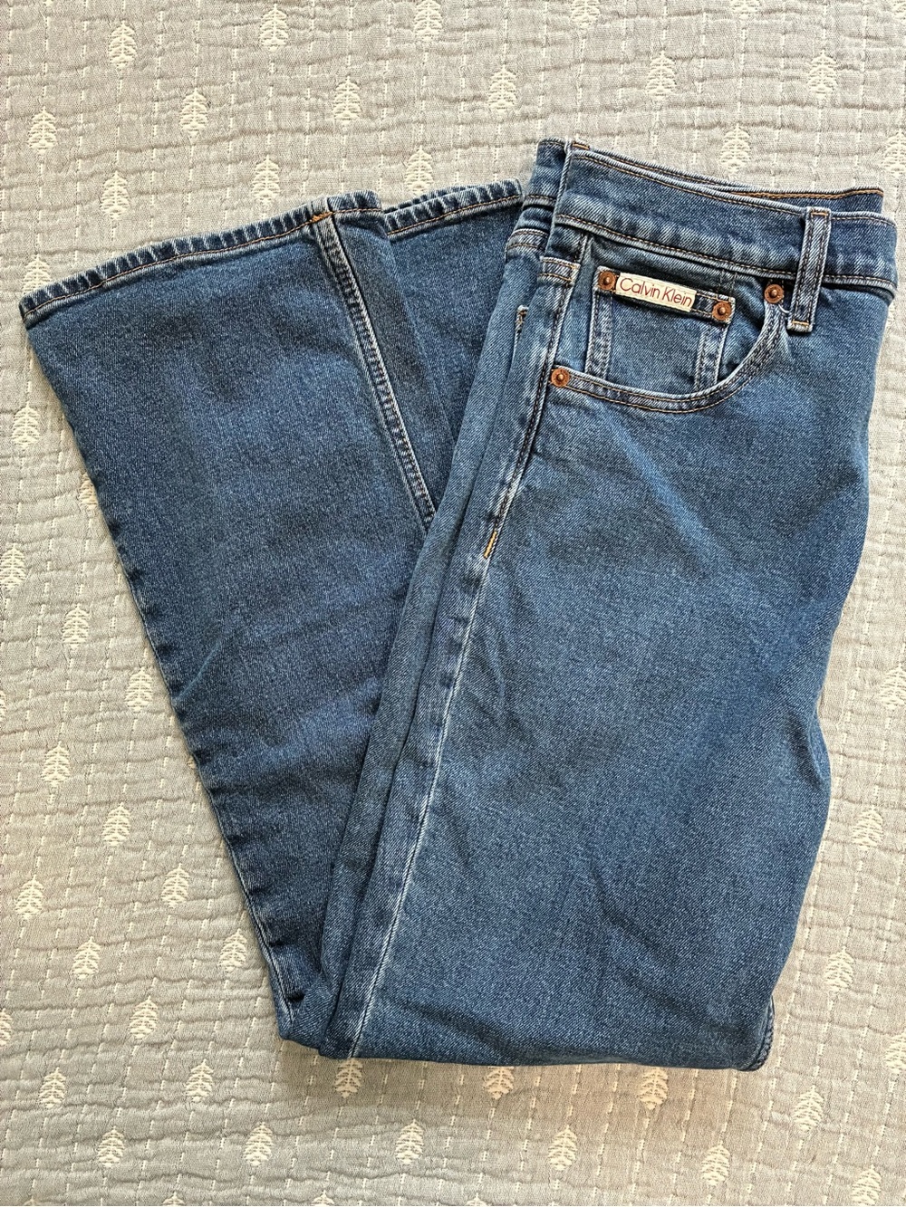 Calvin Klein Women's Straight Leg Jeans - Medium Blue Denim